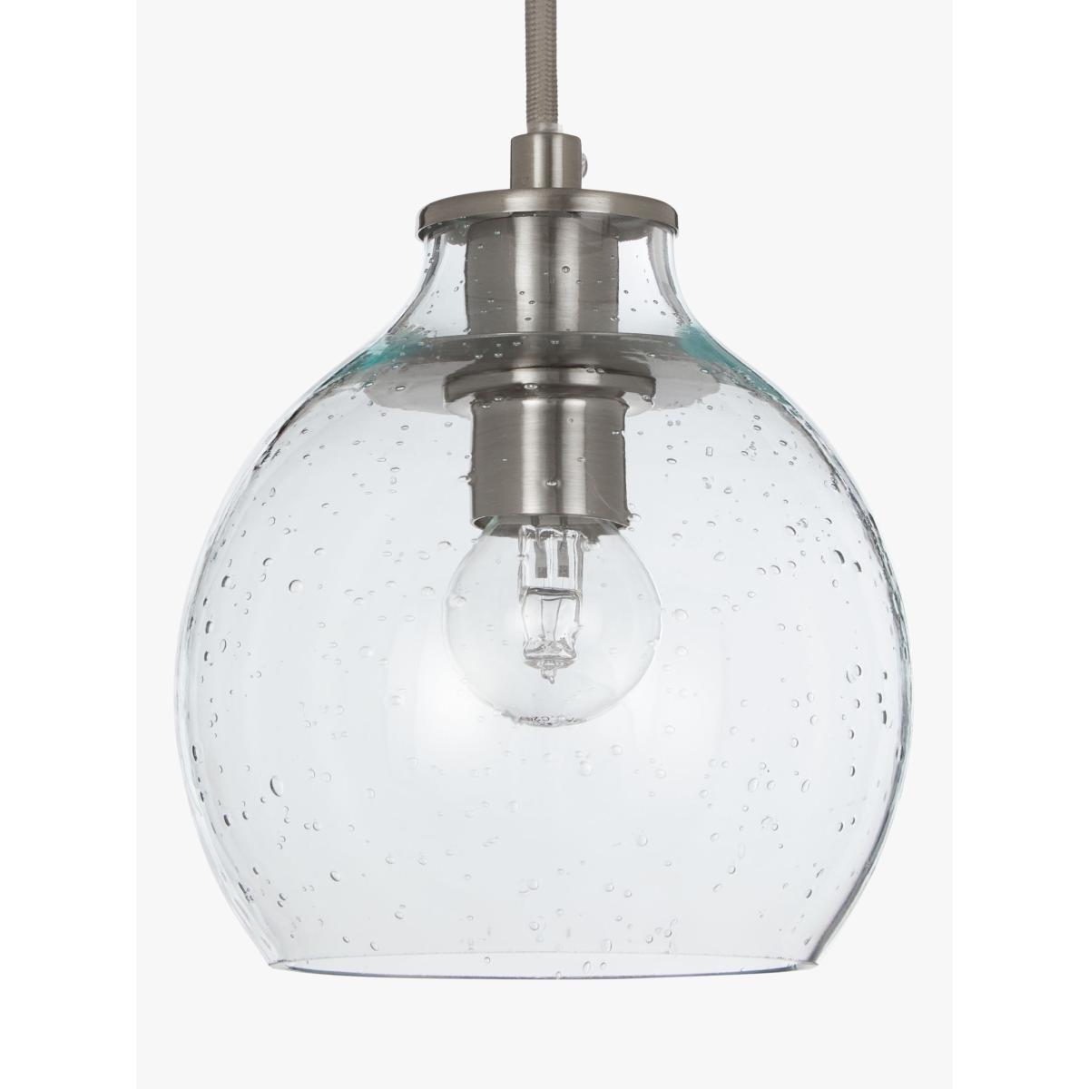 John Lewis & Partners Selsey Semi Flush, 3 Pendant Ceiling Light, Blue/Chrome – image 5