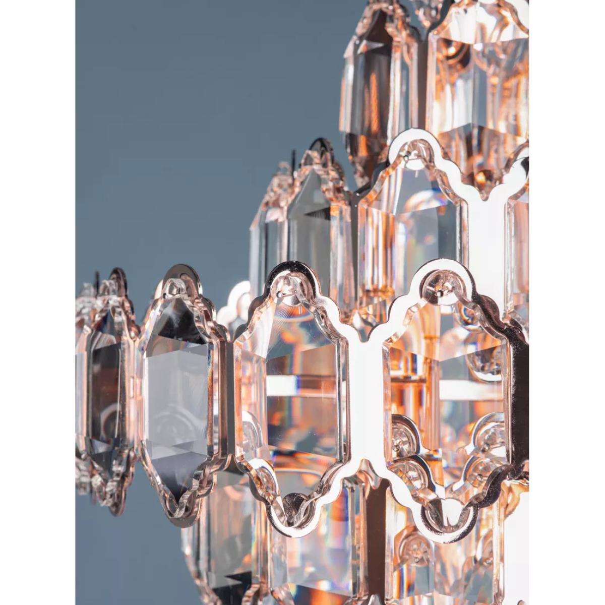 Laura Ashley Windsor Crystal Art Deco Large Ceiling Light, Rose Gold – image 3