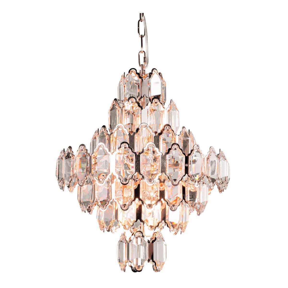 Laura Ashley Windsor Crystal Art Deco Large Ceiling Light, Rose Gold – image 5