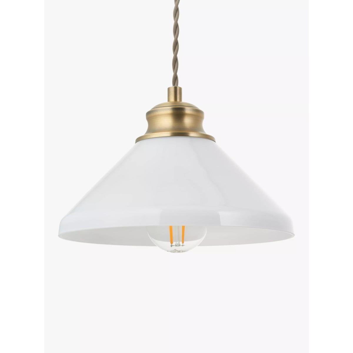 John Lewis Tula 3 Arm Over Diner Bar Ceiling Light, Clear/Brass – image 8