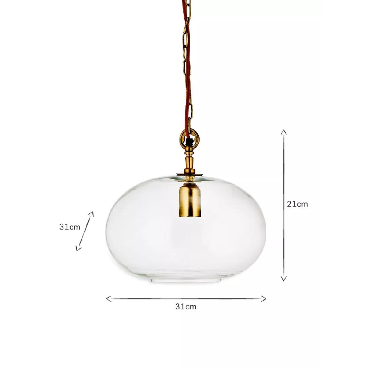 Nkuku Otoro Glass Round Pendant Light, Small – image 5