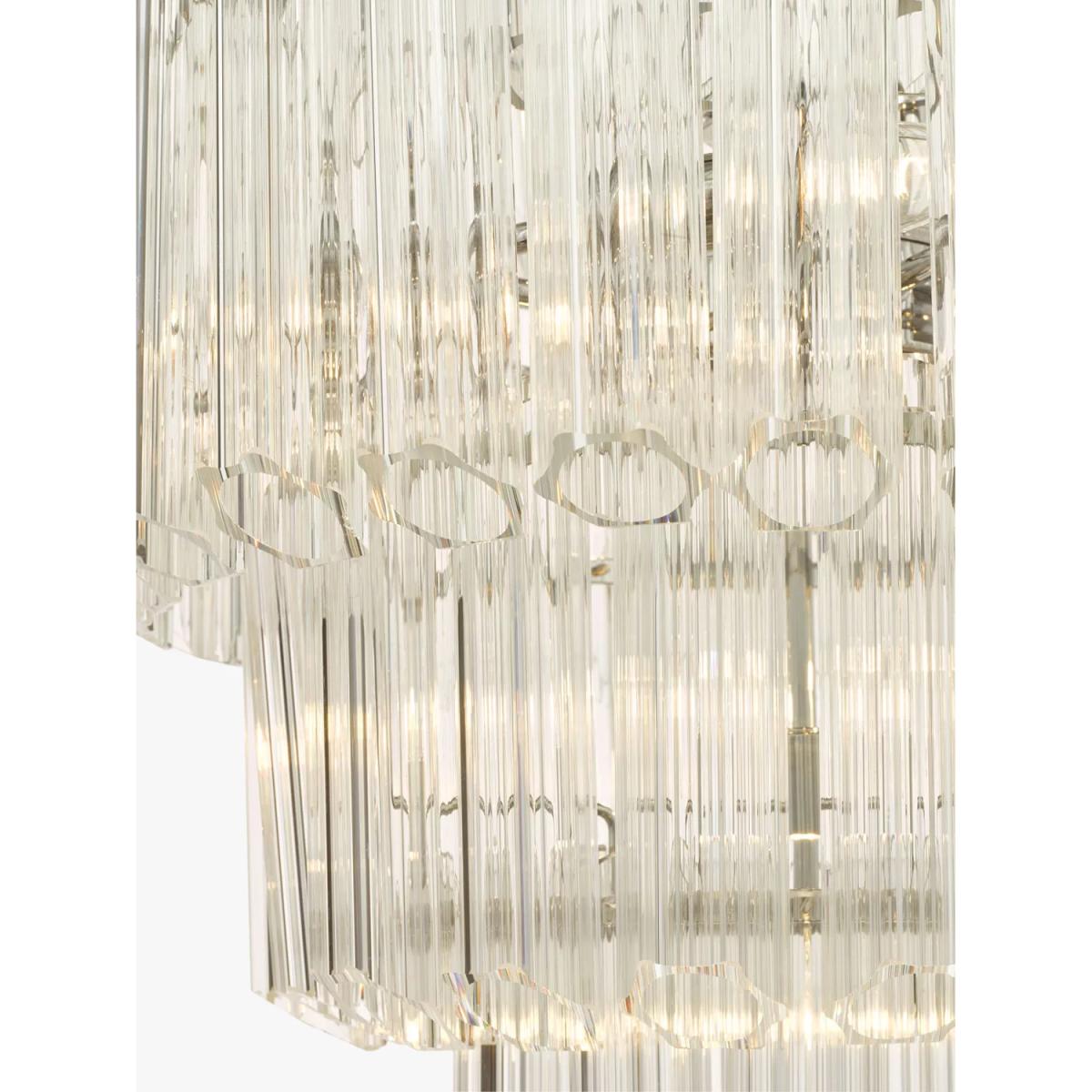 Laura Ashley Genvieve Grand Tiered Ceiling Light, Chrome – image 2