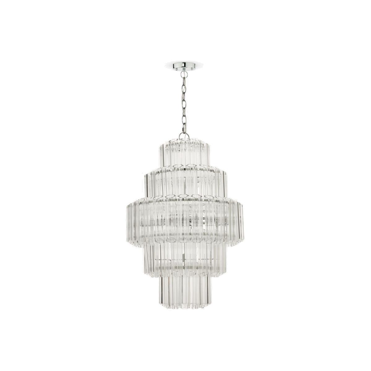 Laura Ashley Genvieve Grand Tiered Ceiling Light, Chrome – image 1