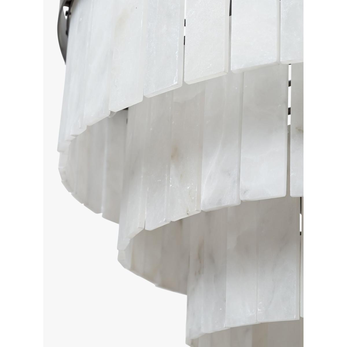 Pure White Lines Mosman Alabaster Tiered Ceiling Light, Grey – image 5
