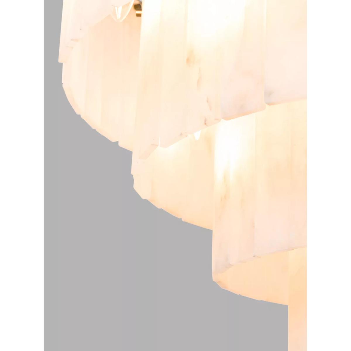 Pure White Lines Mosman Alabaster Tiered Ceiling Light, Grey – image 6