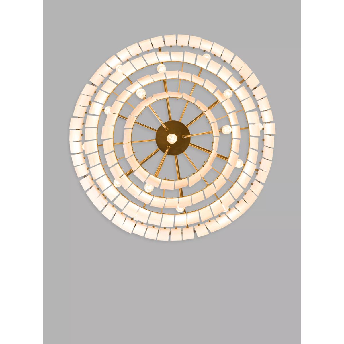 Pure White Lines Mosman Alabaster Tiered Ceiling Light, Grey – image 8