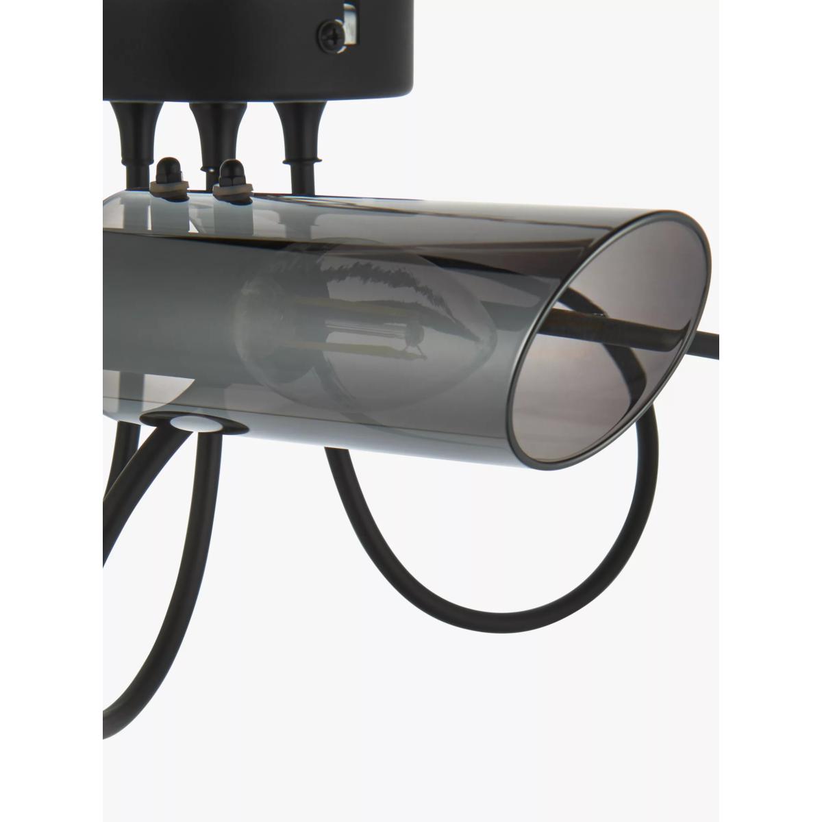John Lewis Limbo 3 Arm Ceiling Light, Black – image 2