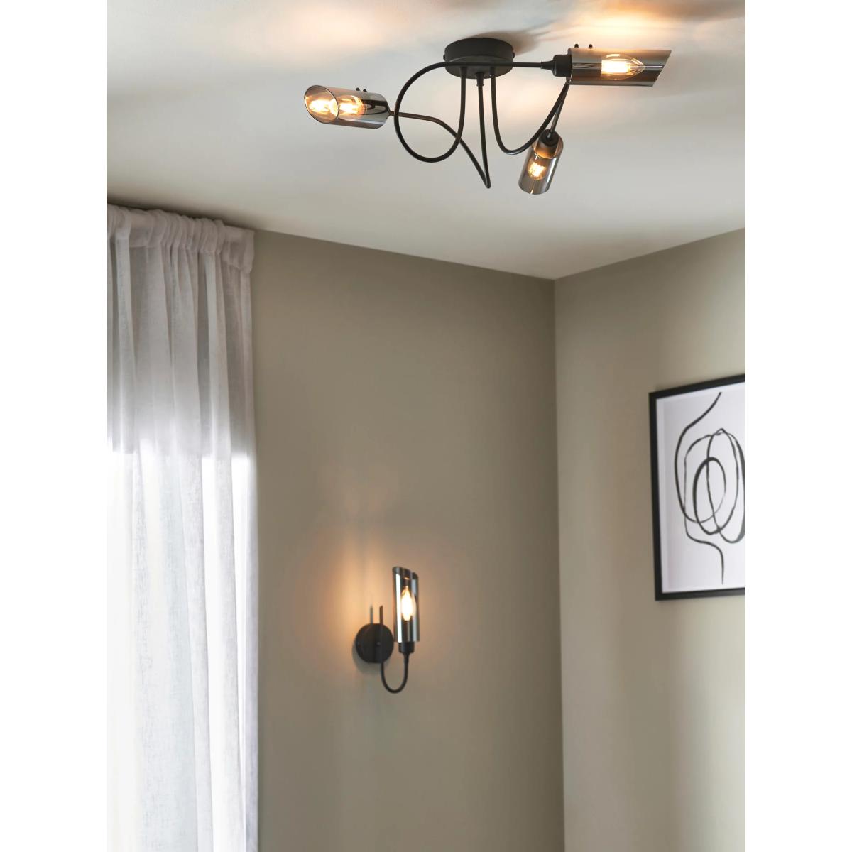 John Lewis Limbo 3 Arm Ceiling Light, Black – image 3