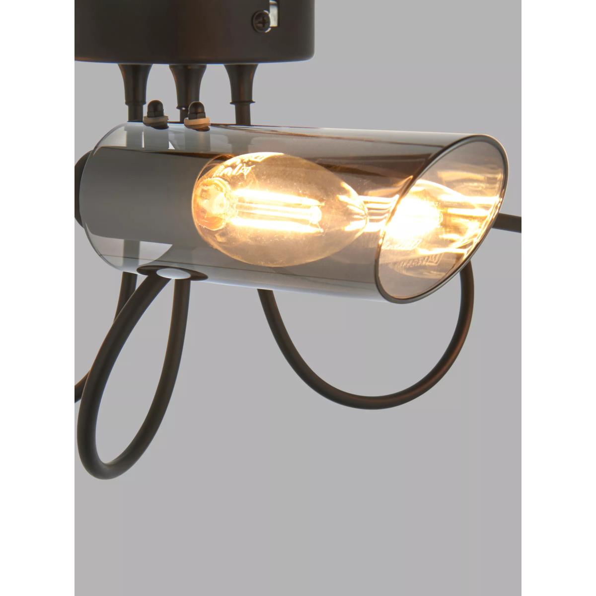 John Lewis Limbo 3 Arm Ceiling Light, Black – image 4