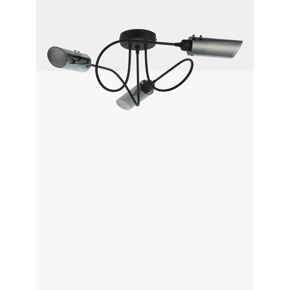 John Lewis Limbo 3 Arm Ceiling Light, Black – image 6