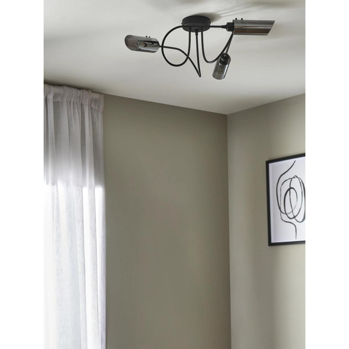 John Lewis Limbo 3 Arm Ceiling Light, Black – image 7