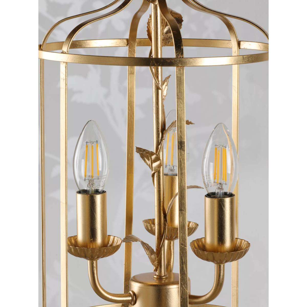 Laura Ashley Halton 3 Arm Pendant Light, Gold – image 3
