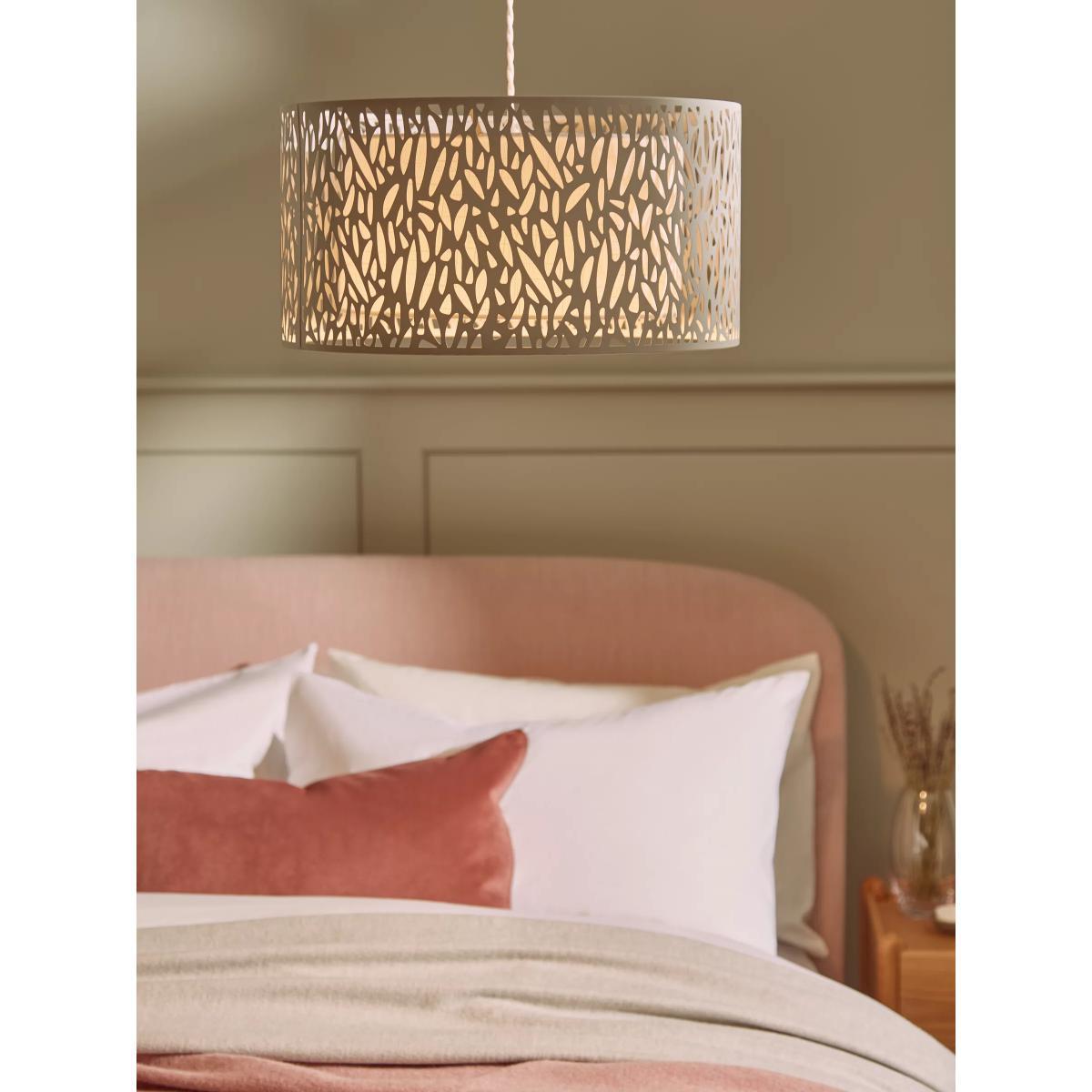 John Lewis & Partners Meadow Fretwork Shade Ceiling Light, Grey/White – image 2