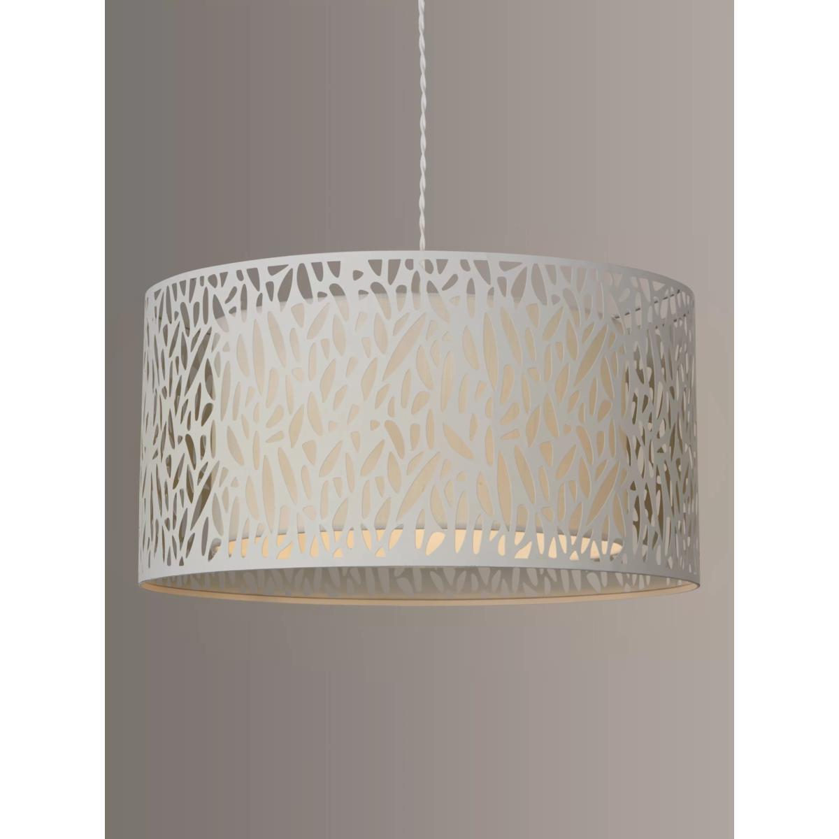 John Lewis & Partners Meadow Fretwork Shade Ceiling Light, Grey/White – image 3