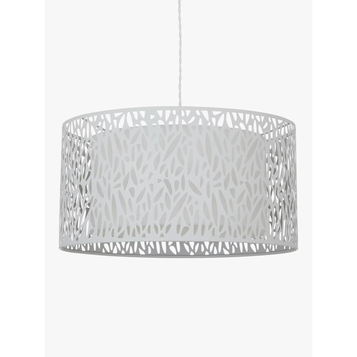 John Lewis & Partners Meadow Fretwork Shade Ceiling Light, Grey/White – image 4