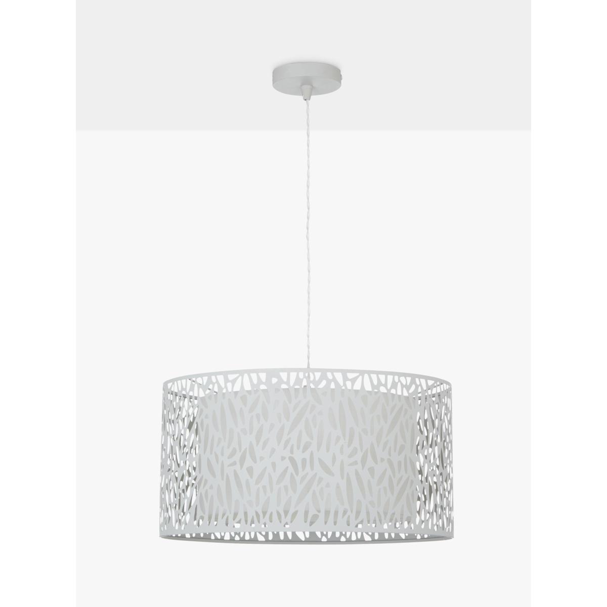John Lewis & Partners Meadow Fretwork Shade Ceiling Light, Grey/White – image 5