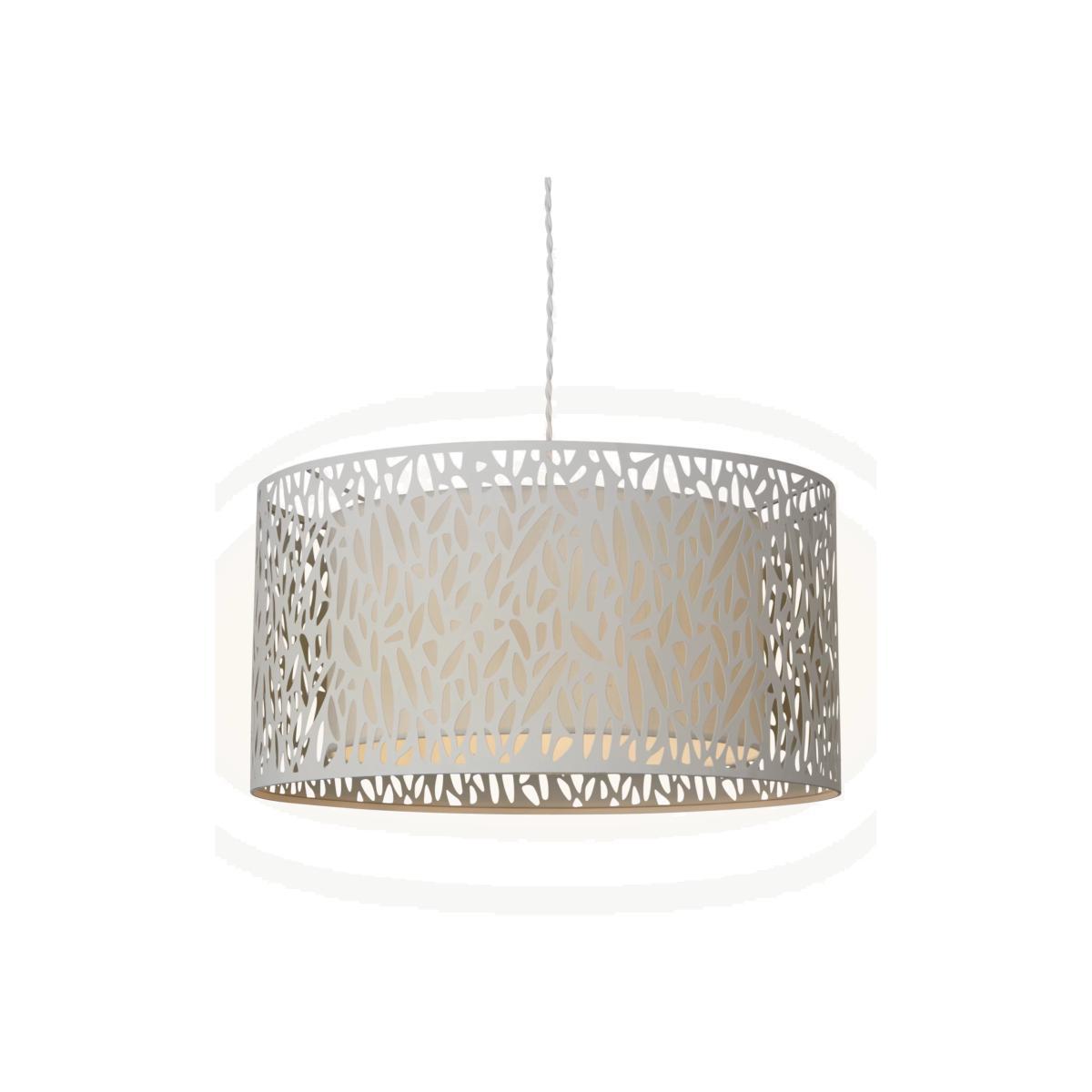 John Lewis & Partners Meadow Fretwork Shade Ceiling Light, Grey/White – image 1