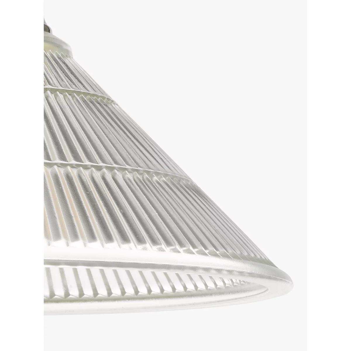Där Boyd Semi Flush Prismatic Glass Ceiling Light, Clear/Brass – image 4