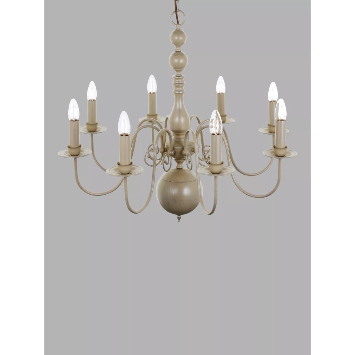 Impex Bologna 8 Arm Chandelier Ceiling Light