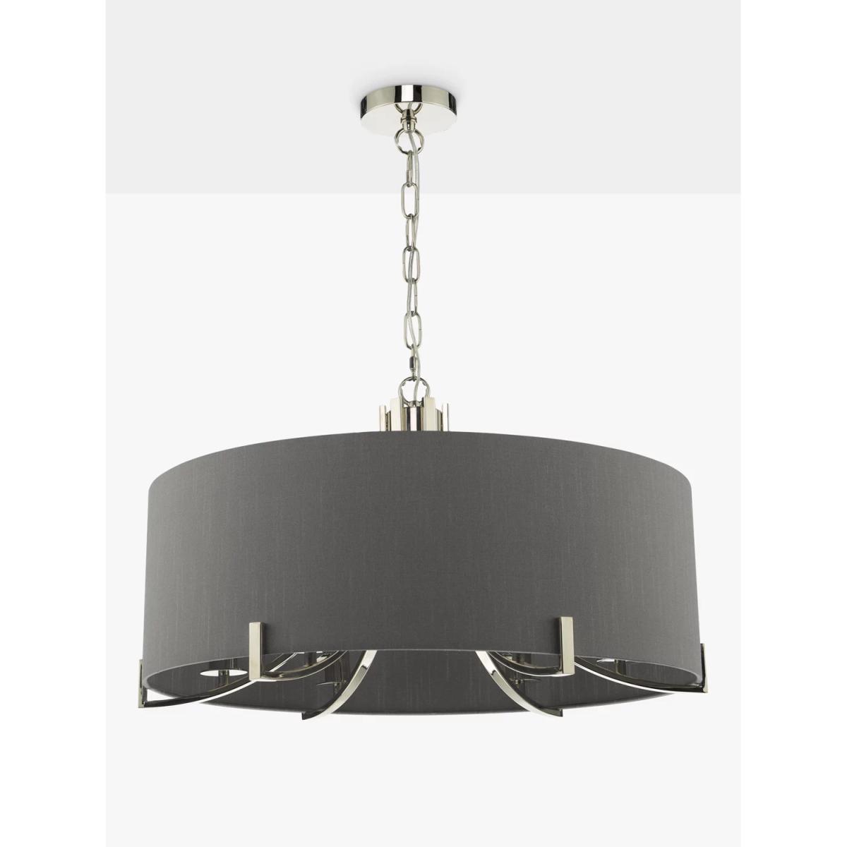 Där Veyron Ceiling Light, Grey/Polished Nickel – image 2