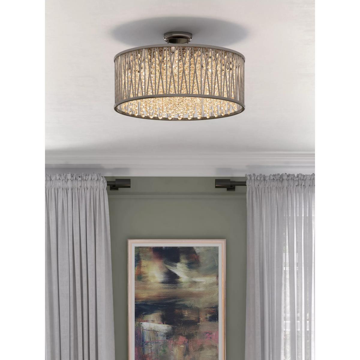 John Lewis & Partners Emilia Large Crystal Drum Flush Ceiling Light – image 3