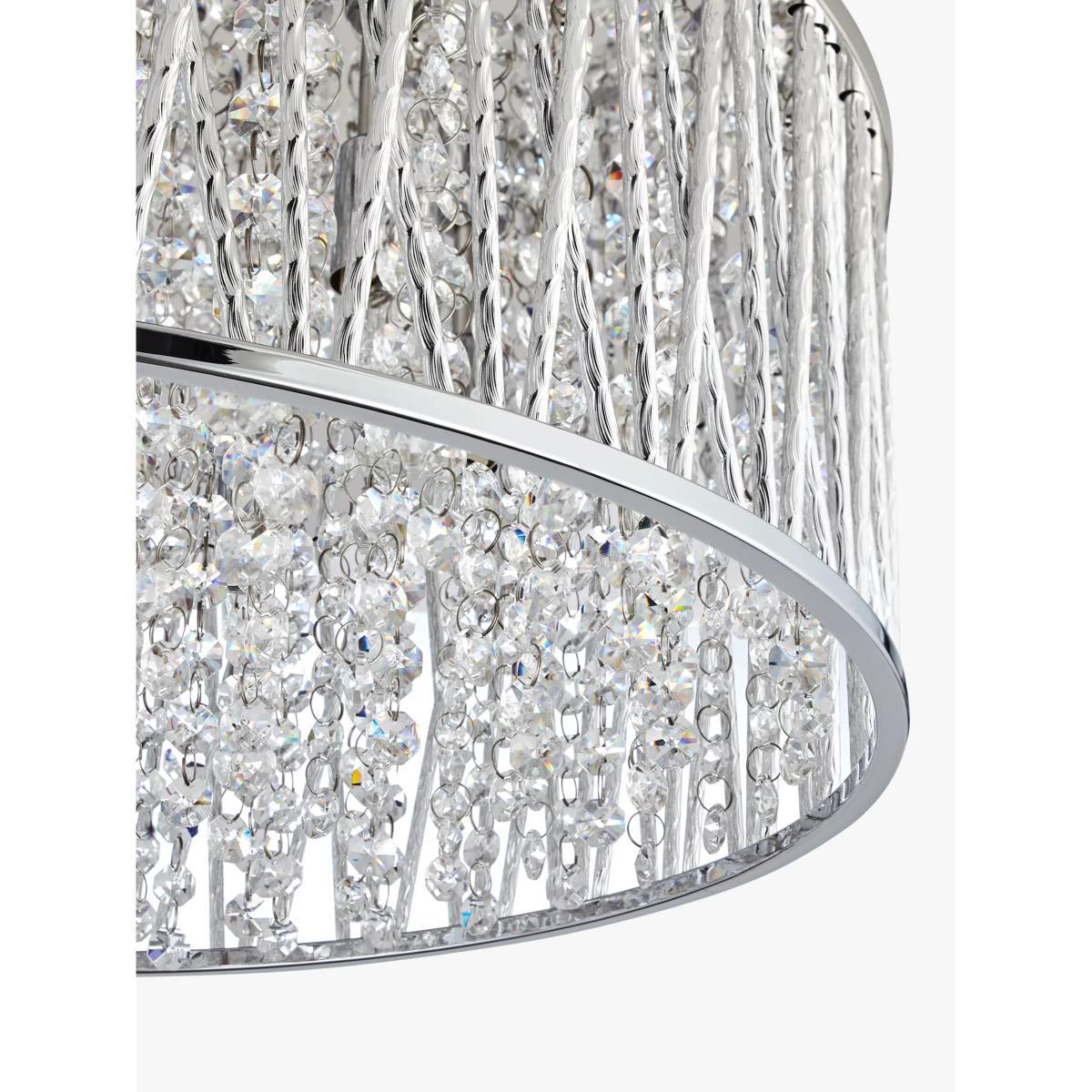 John Lewis & Partners Emilia Large Crystal Drum Flush Ceiling Light – image 4