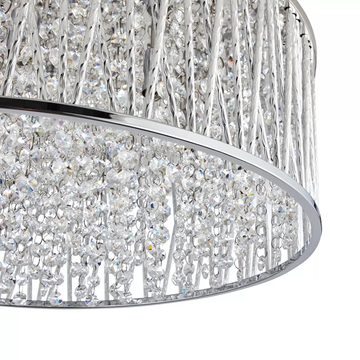John Lewis & Partners Emilia Large Crystal Drum Flush Ceiling Light – image 5