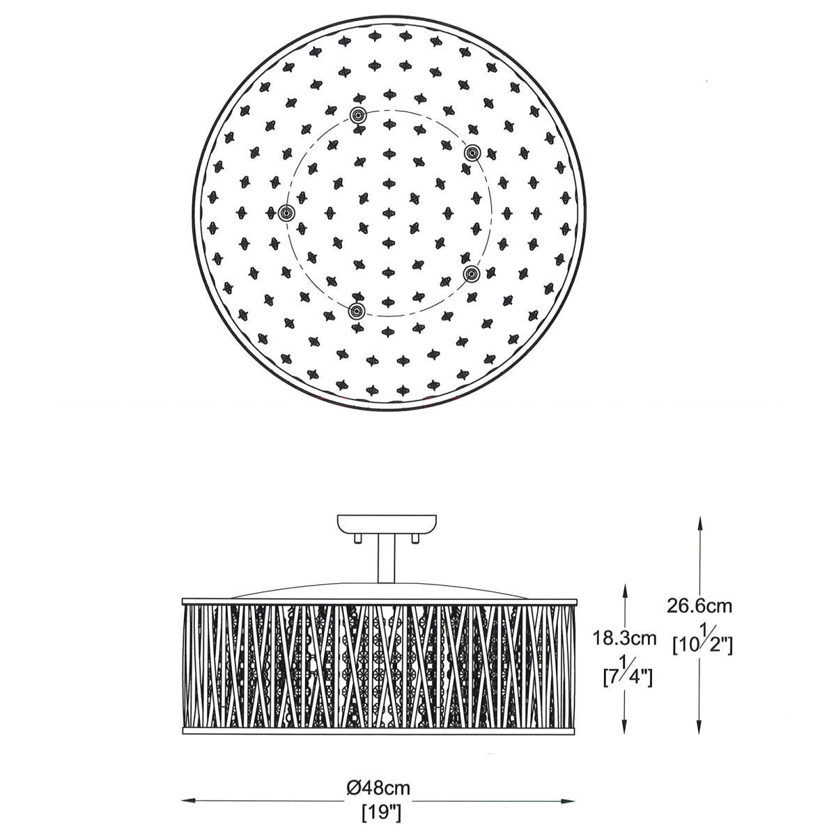 John Lewis & Partners Emilia Large Crystal Drum Flush Ceiling Light – image 7