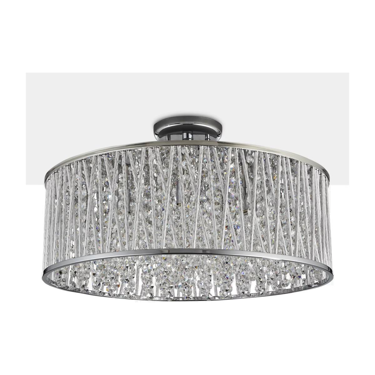 John Lewis & Partners Emilia Large Crystal Drum Flush Ceiling Light – image 1