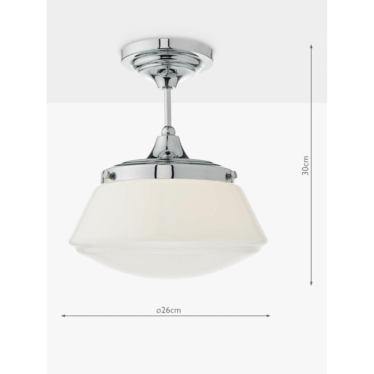 Där Caden Semi Flush Ceiling Light, Polished Chrome – image 4