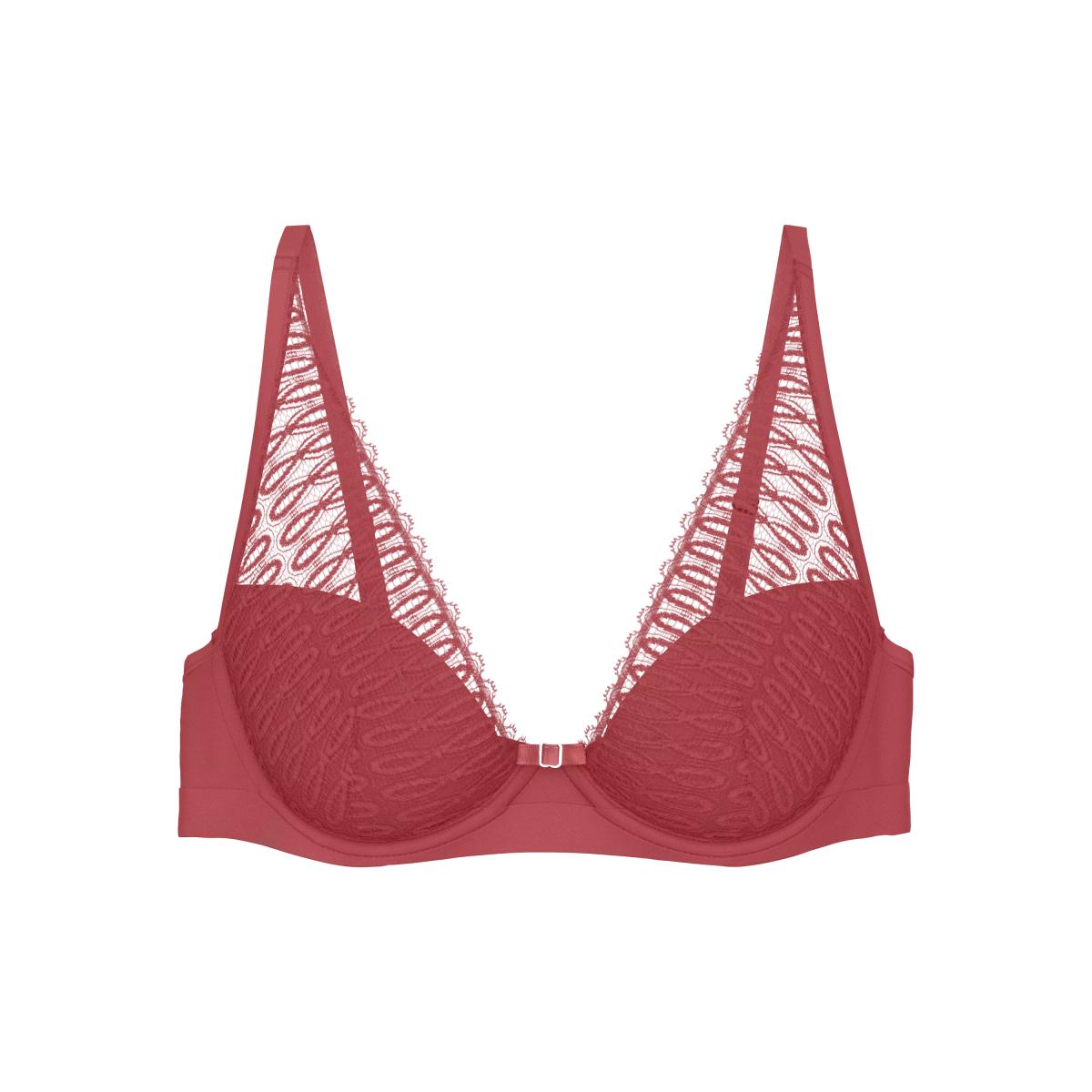 Triumph Aura Spotlight Underwired Plunge Bra, Strawberry Allure – image 5