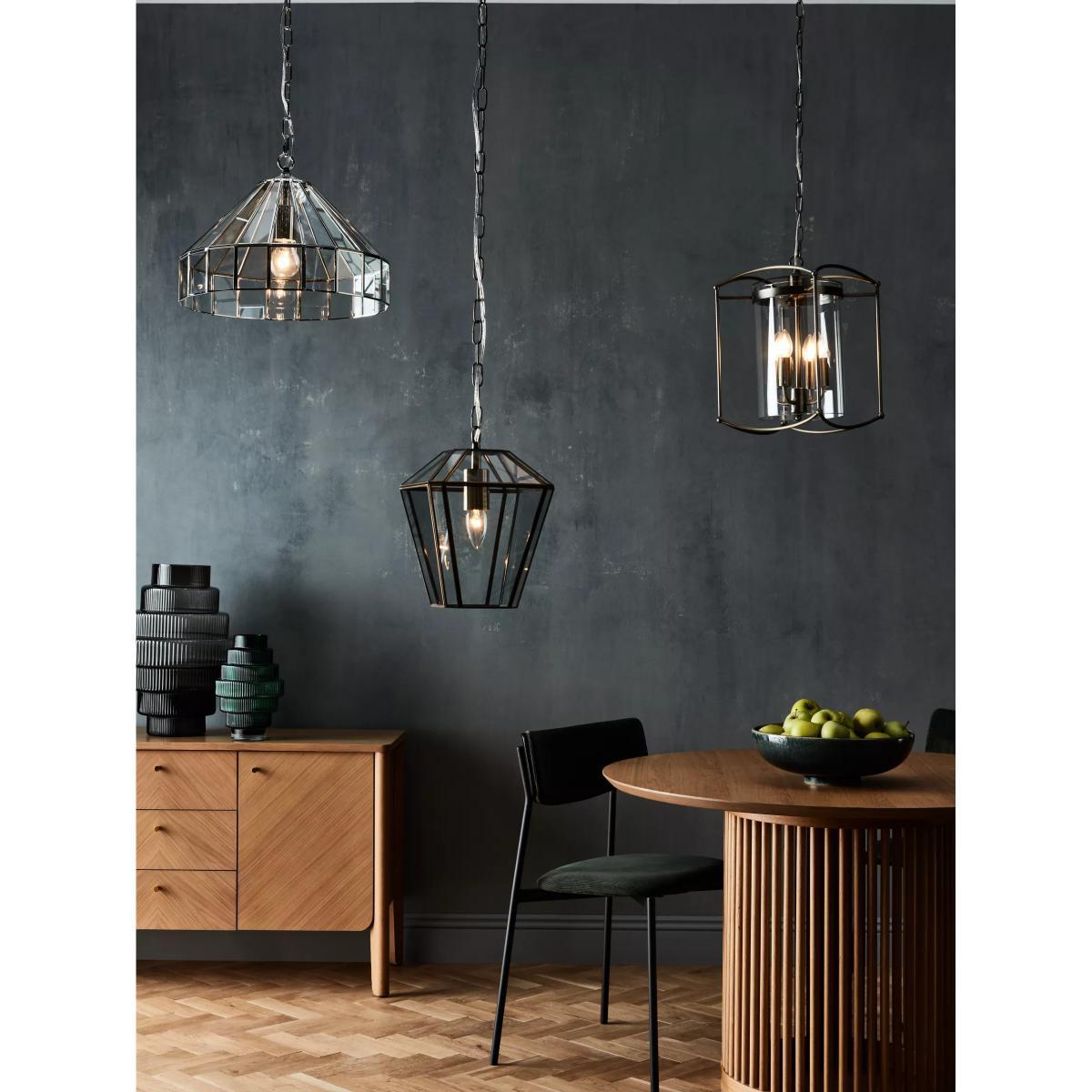 John Lewis & Partners Timeless Glass Lantern Ceiling Light, Clear/Antique Brass – image 7