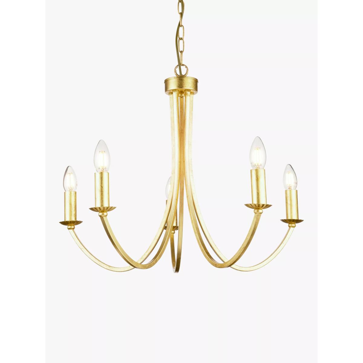 John Lewis Belle 5 Light Candelabra Ceiling Light, Gold – image 4