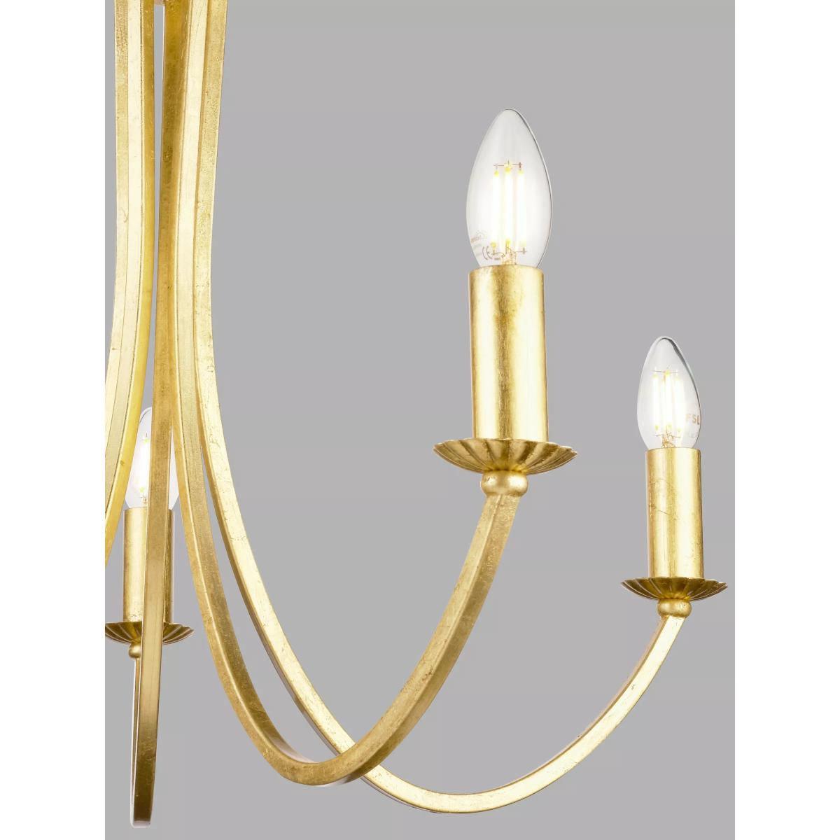 John Lewis Belle 5 Light Candelabra Ceiling Light, Gold – image 5
