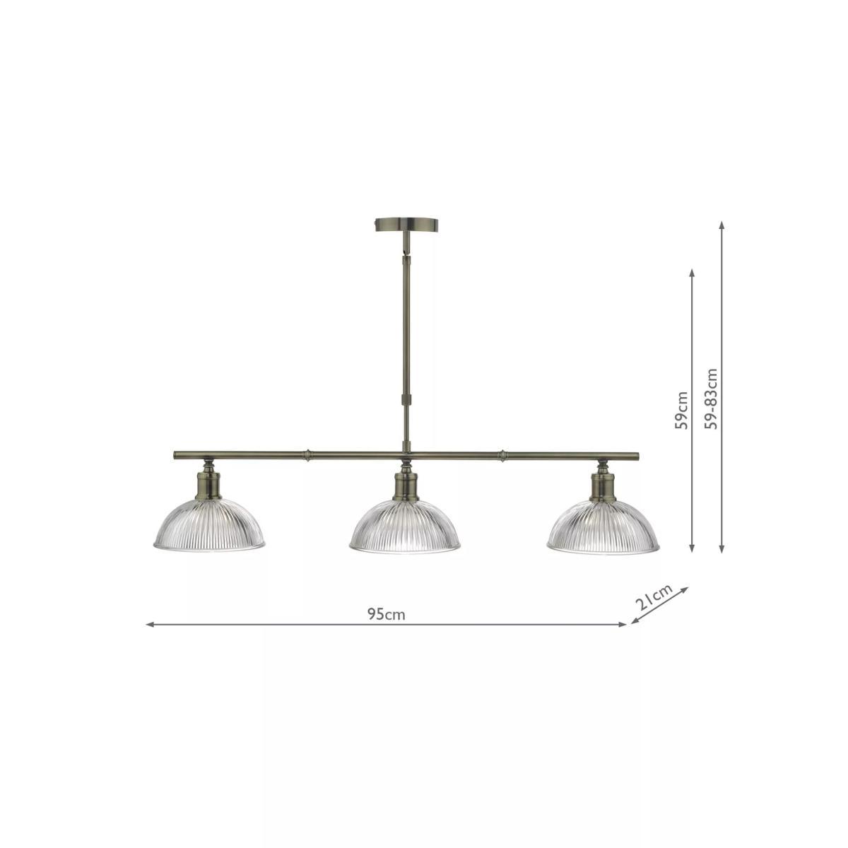 Där Dara Bar Ceiling Light, Antique Brass – image 8