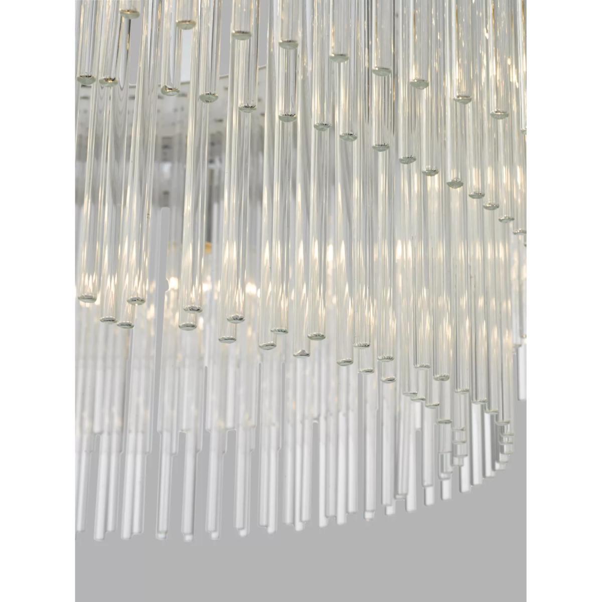 Där Alpheios Glass Chandelier Ceiling Light, Polished Chrome/Clear – image 3