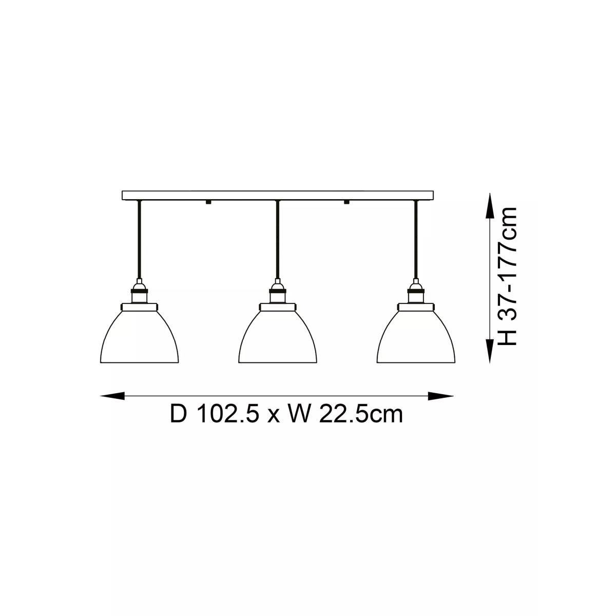 Bay Lighting Hansen 3 Light Pendant, Chrome – image 8
