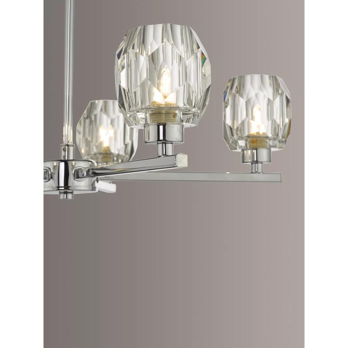 Där Idina 5 Arm Semi Flush Ceiling Light, Polished Chrome – image 3