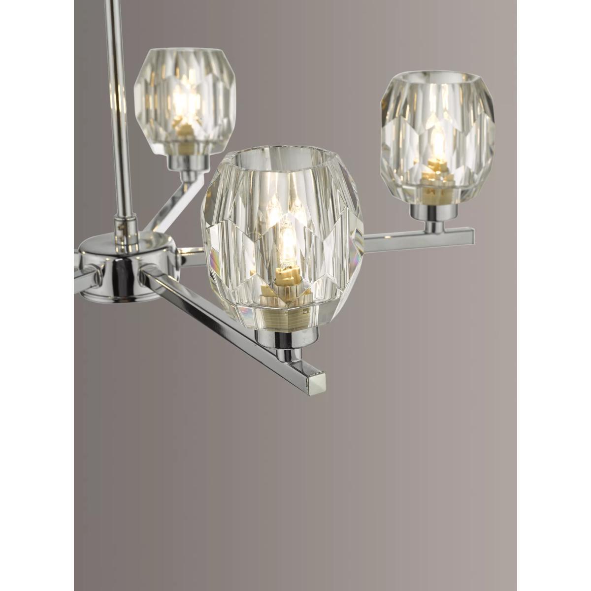 Där Idina 5 Arm Semi Flush Ceiling Light, Polished Chrome – image 4