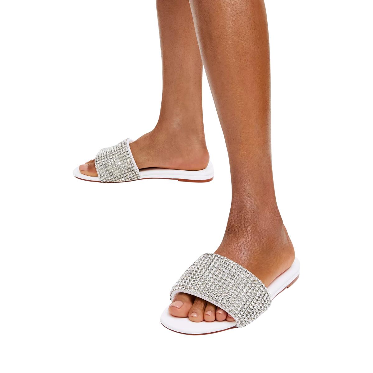 Carvela Spotlight Crystal Embellished Flat Sandals – image 3