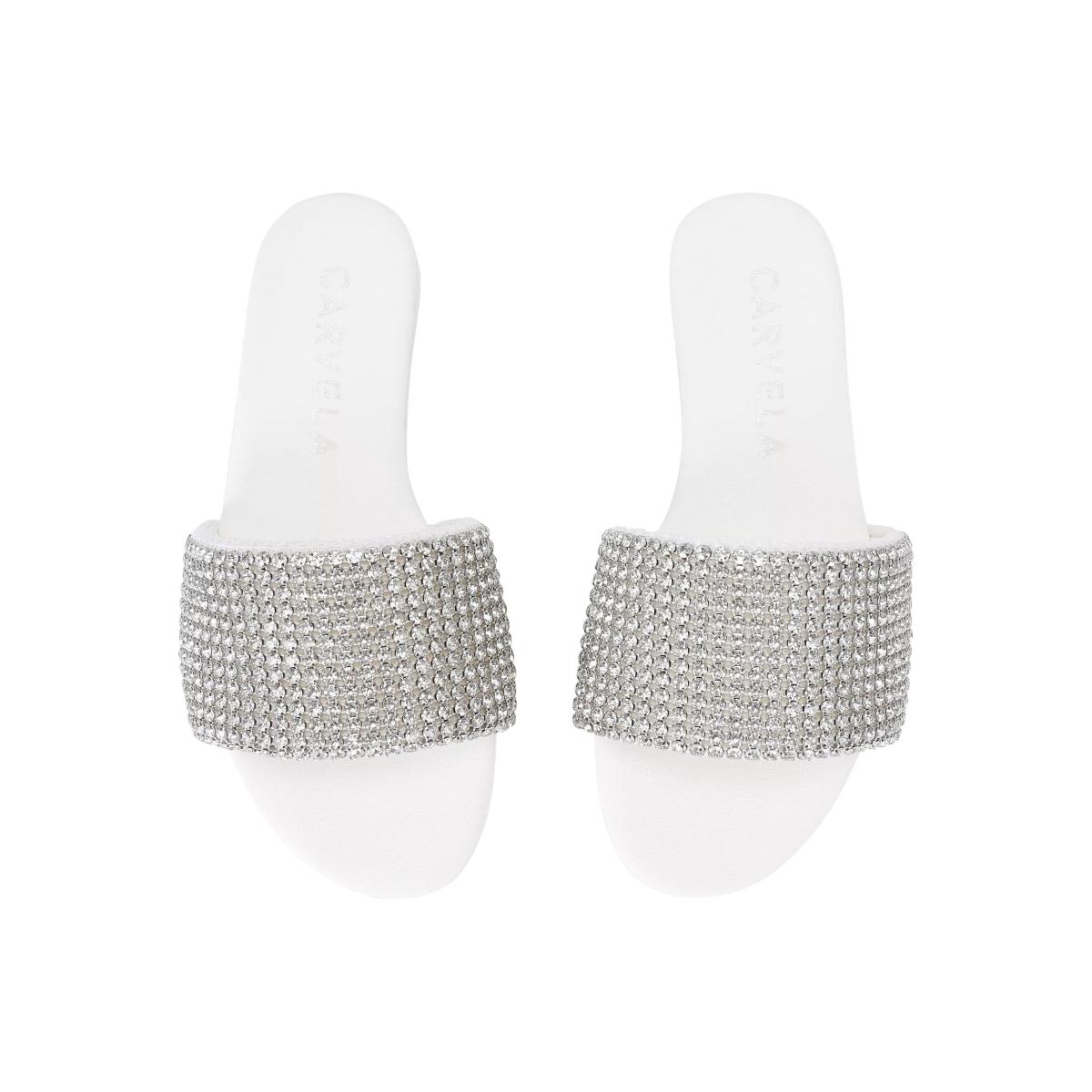 Carvela Spotlight Crystal Embellished Flat Sandals – image 4