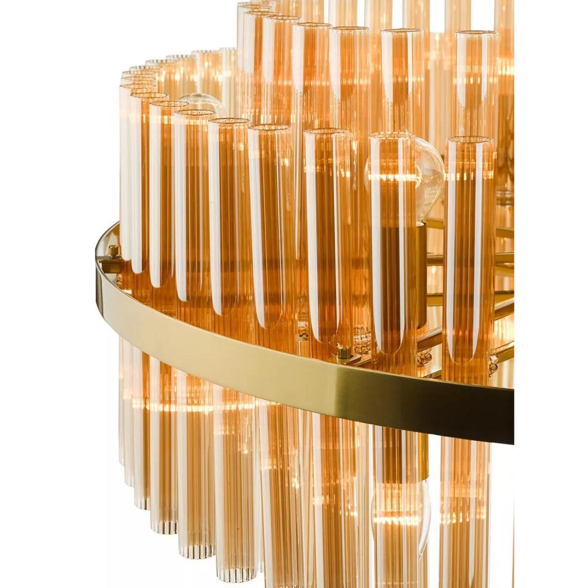 Där Imani 16 Glass Pendant Ceiling Light, Brass/Champagne – image 6