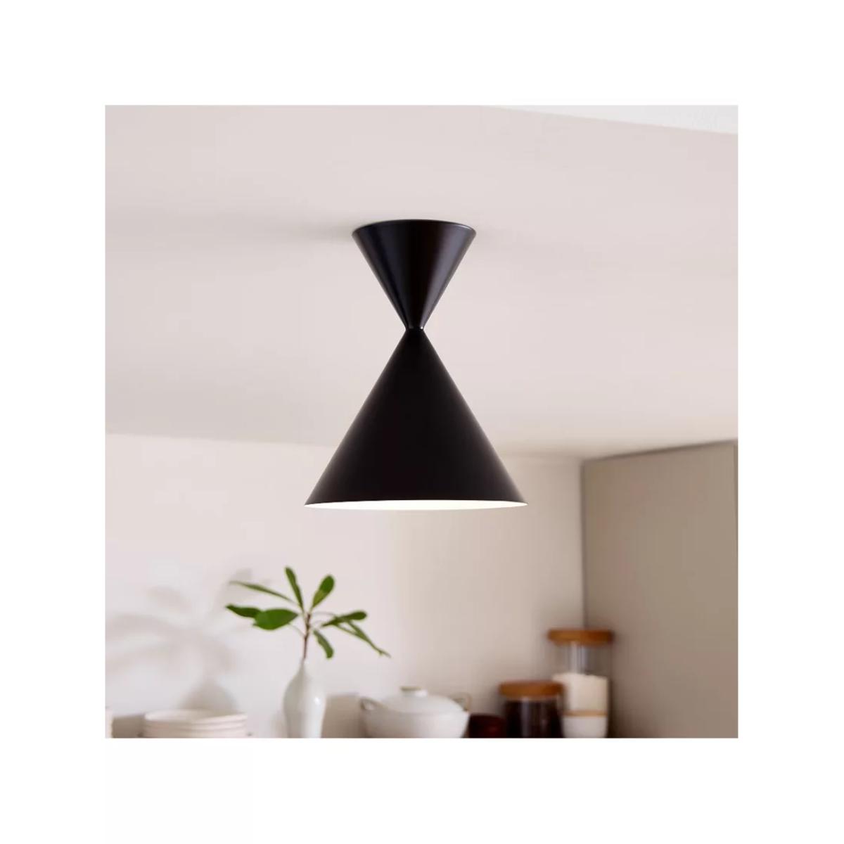 west elm Warren Flush Ceiling Light, Black – image 2
