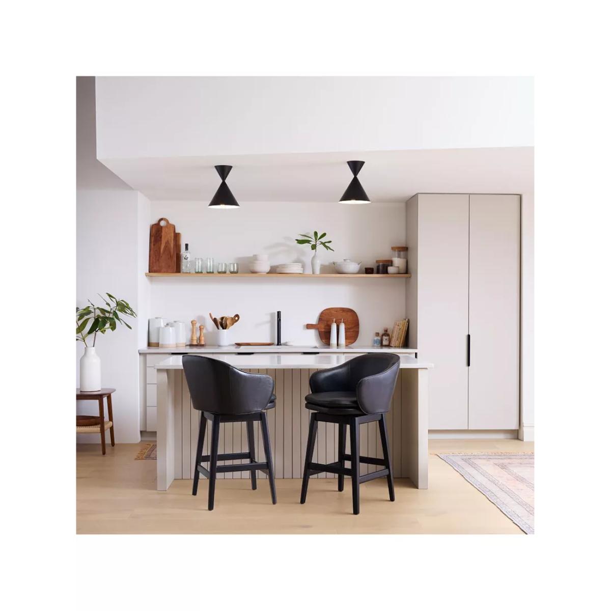 west elm Warren Flush Ceiling Light, Black – image 3