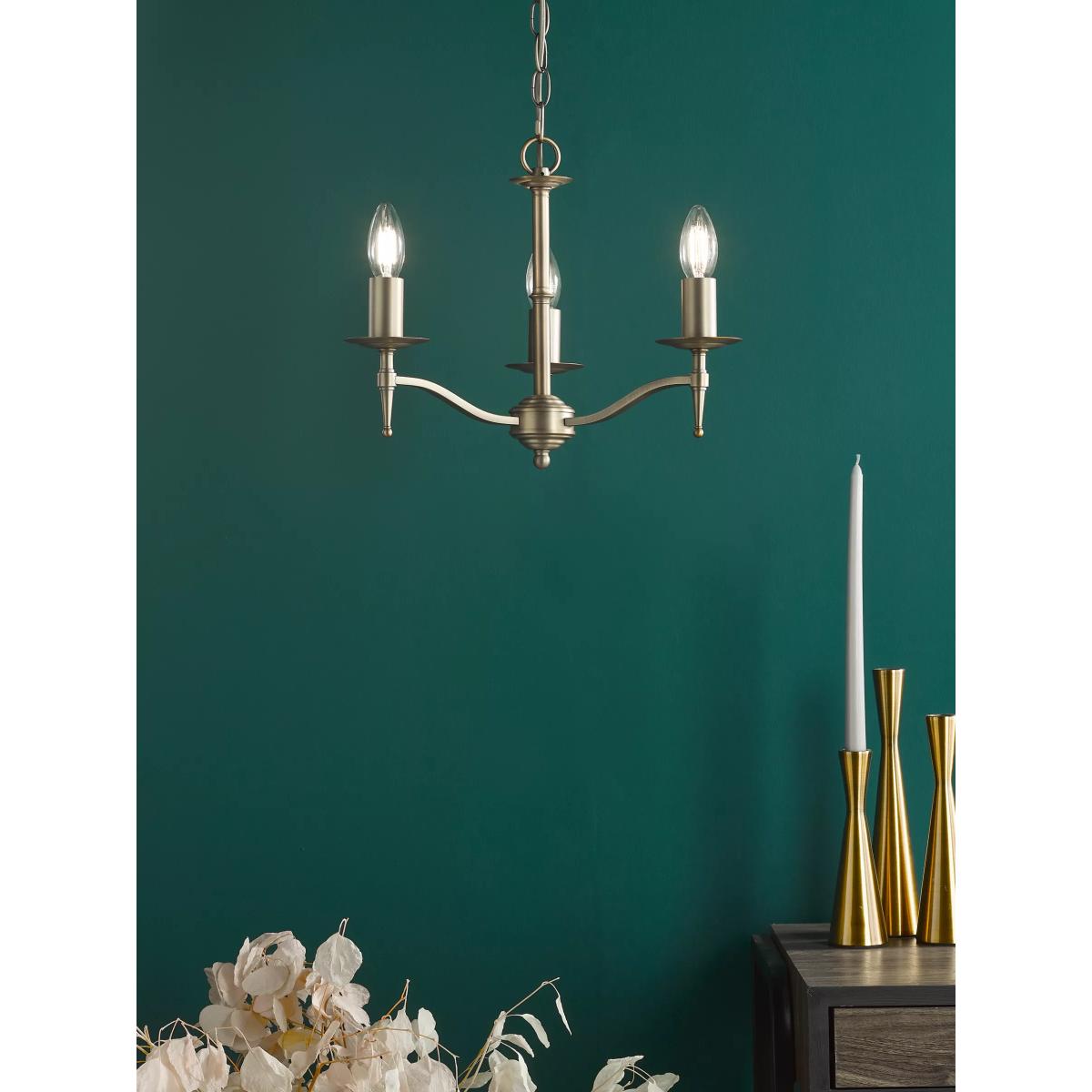 English Heritage Marble Hill 3 Light Pendant Ceiling Light – image 2
