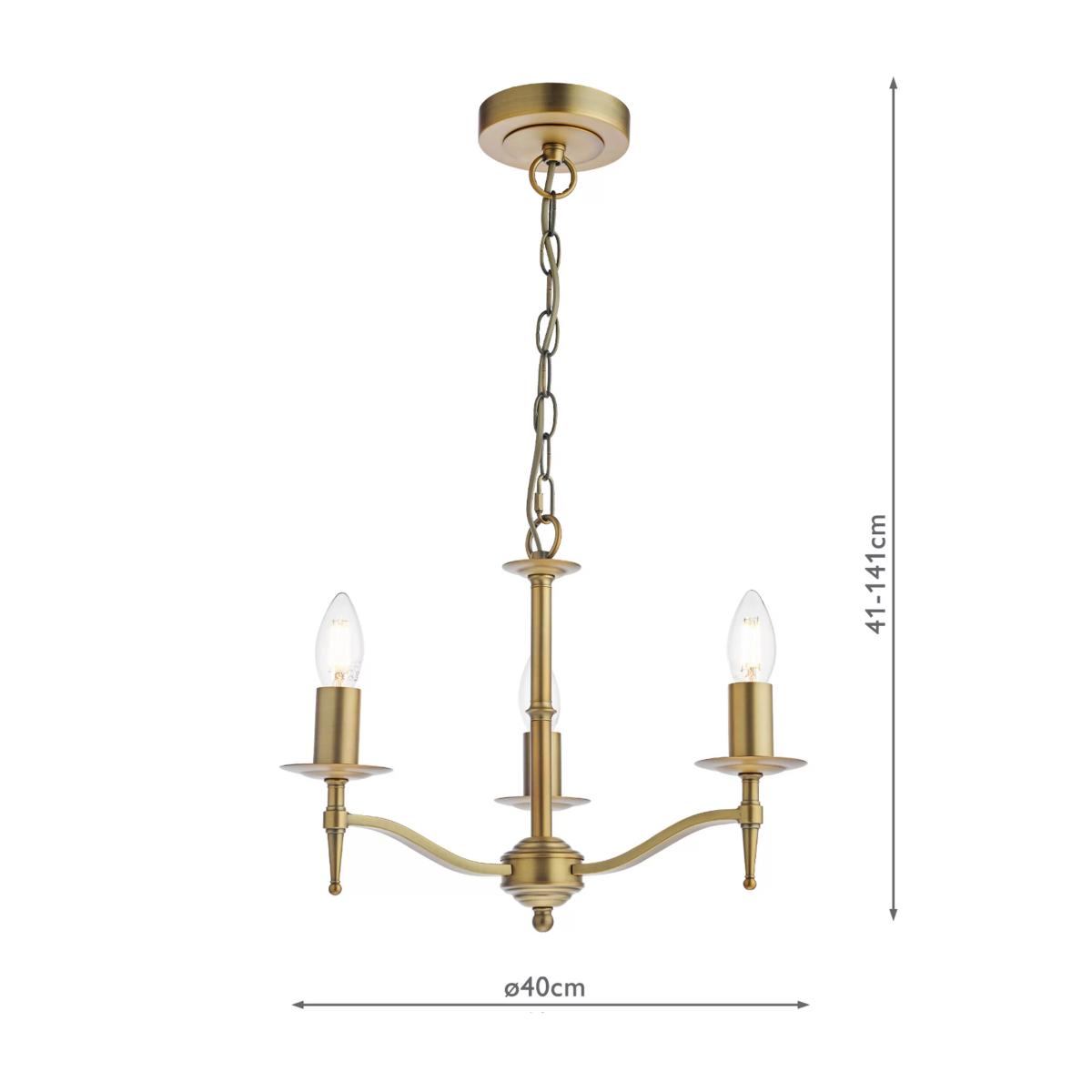 English Heritage Marble Hill 3 Light Pendant Ceiling Light – image 5