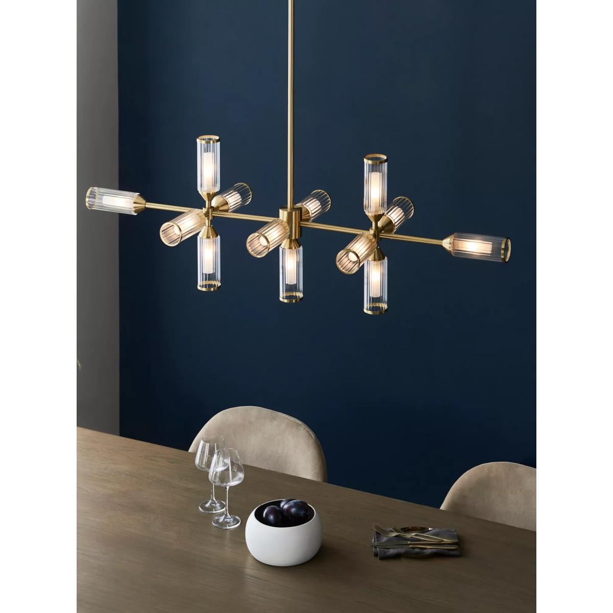 Bay Lighting Aydan 13 Arm Linear Ceiling Light, Gold – image 3