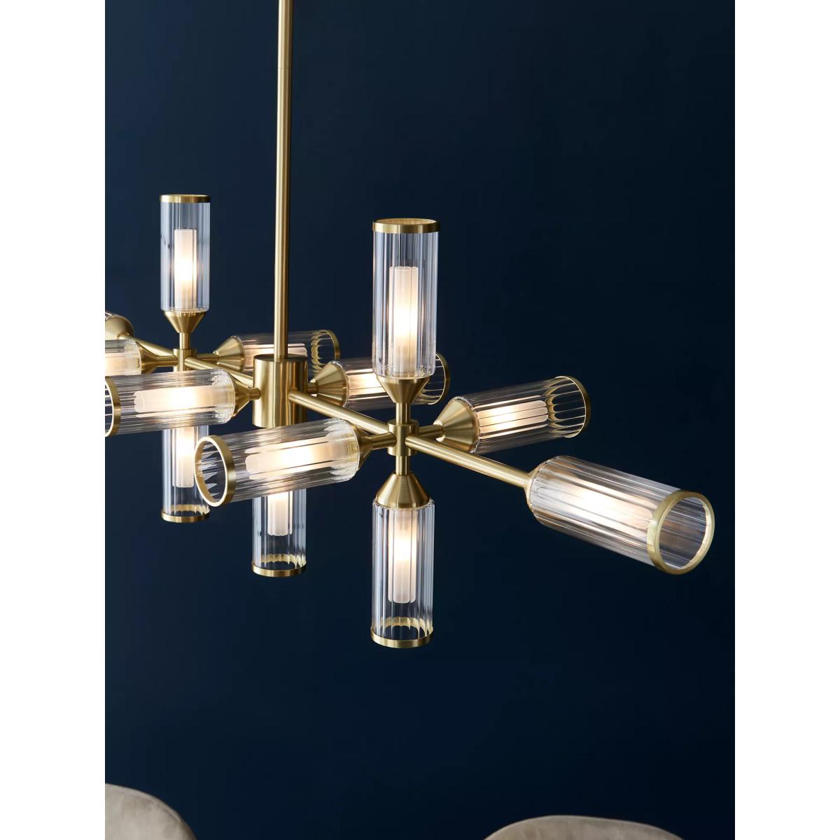 Bay Lighting Aydan 13 Arm Linear Ceiling Light, Gold – image 4