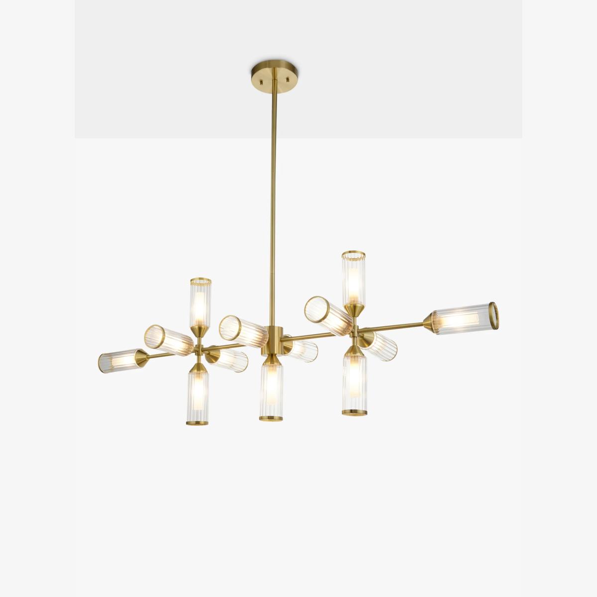 Bay Lighting Aydan 13 Arm Linear Ceiling Light, Gold – image 1