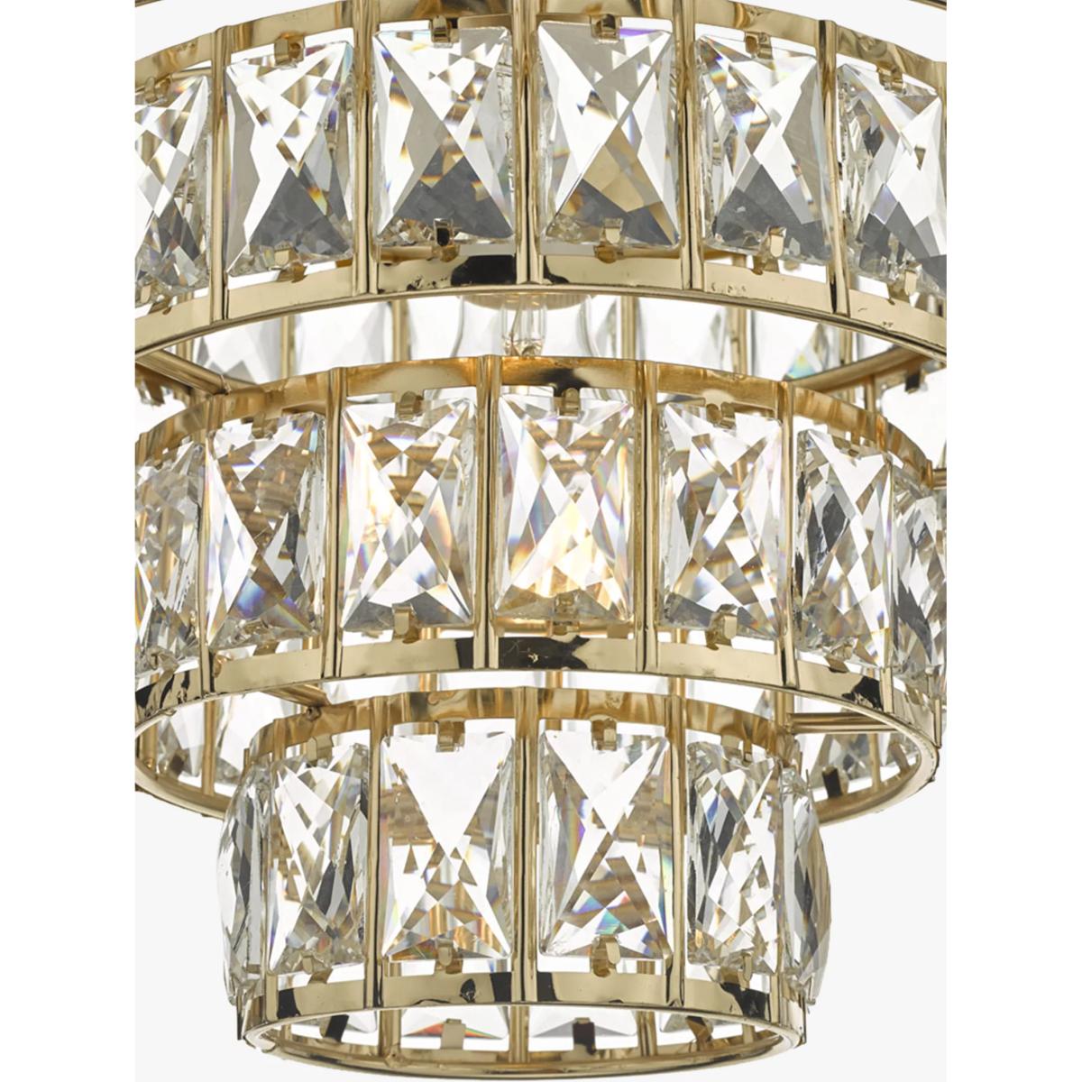 Där Cerys Crystal Chandelier Ceiling Light, Gold – image 3